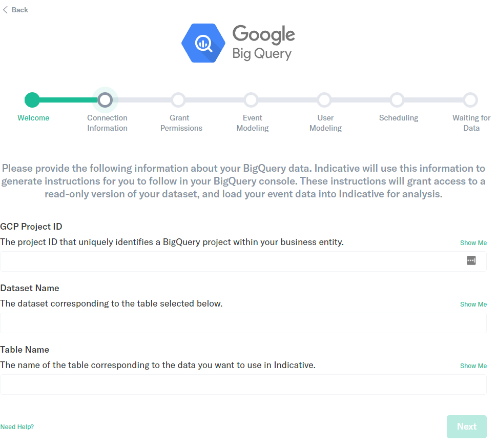 BigQuery connection