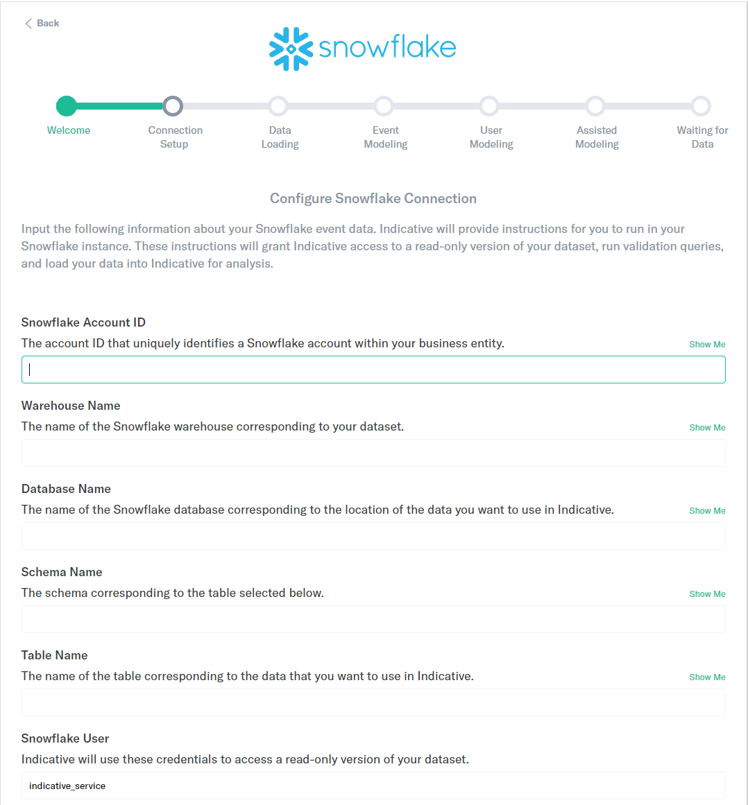 Connection setup