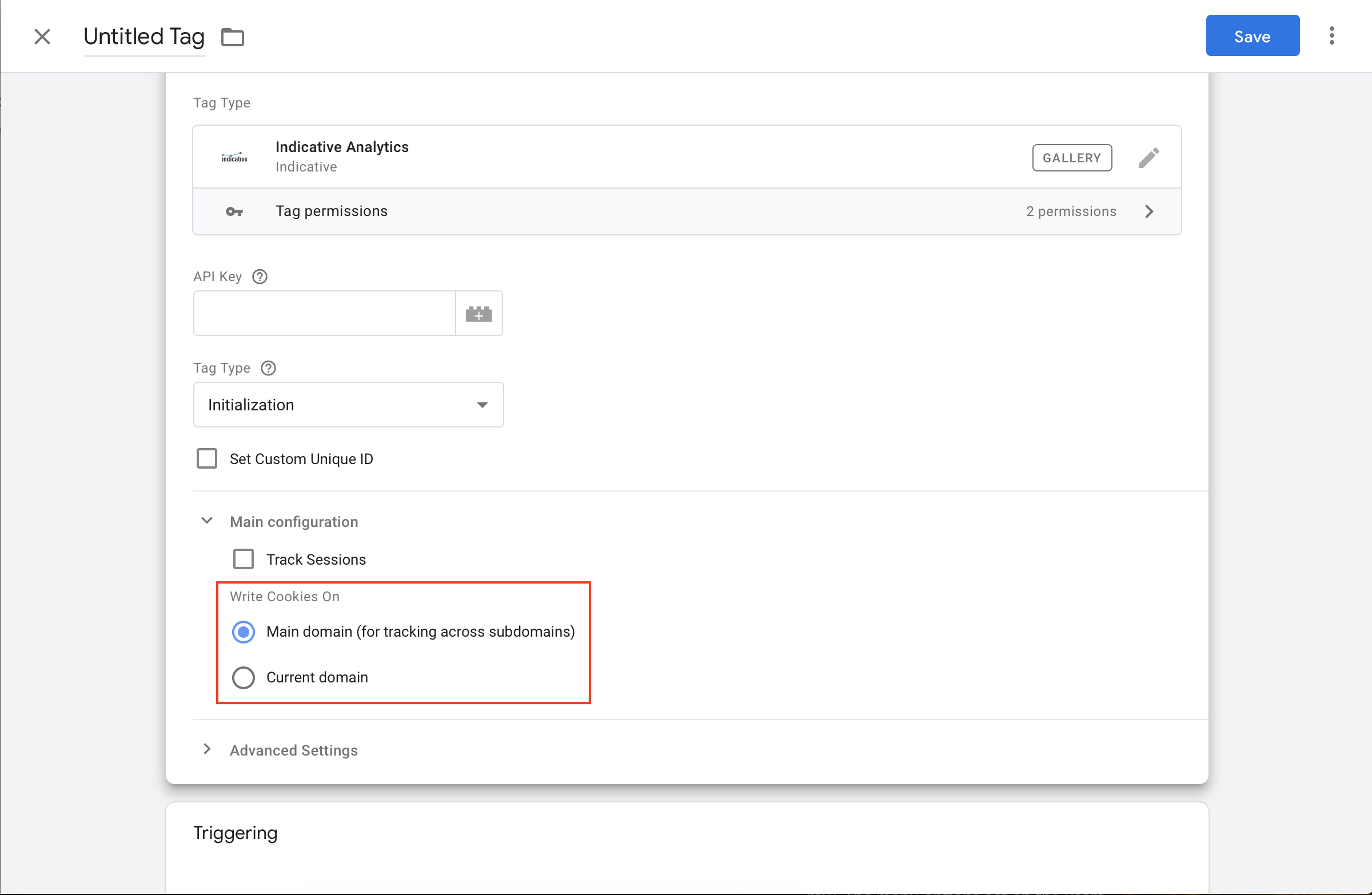 Main configuration cookie settings