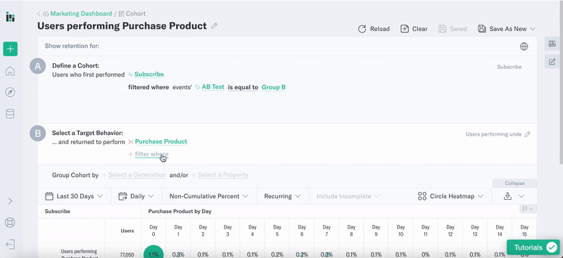 Saving modified queries