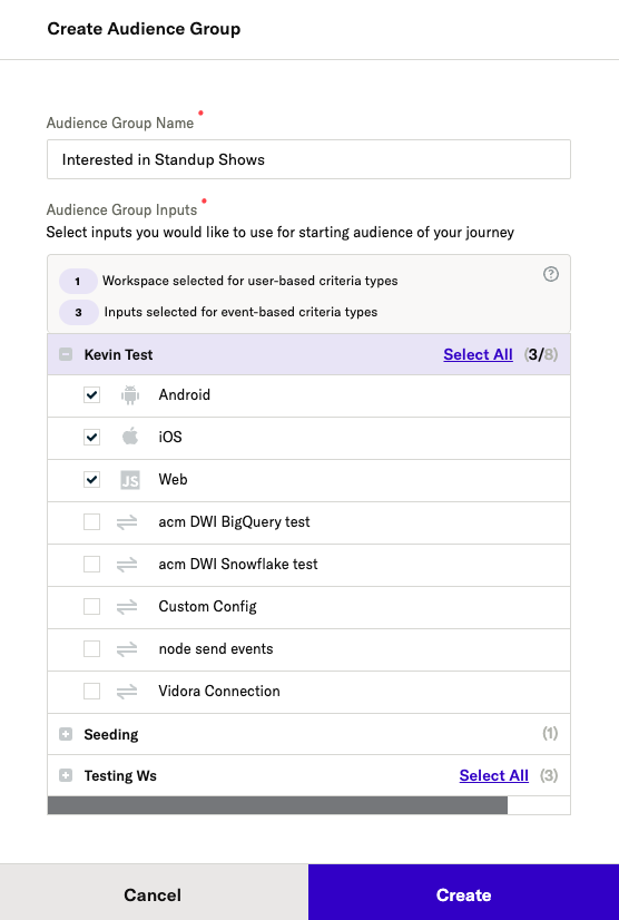 Configure Audience Group