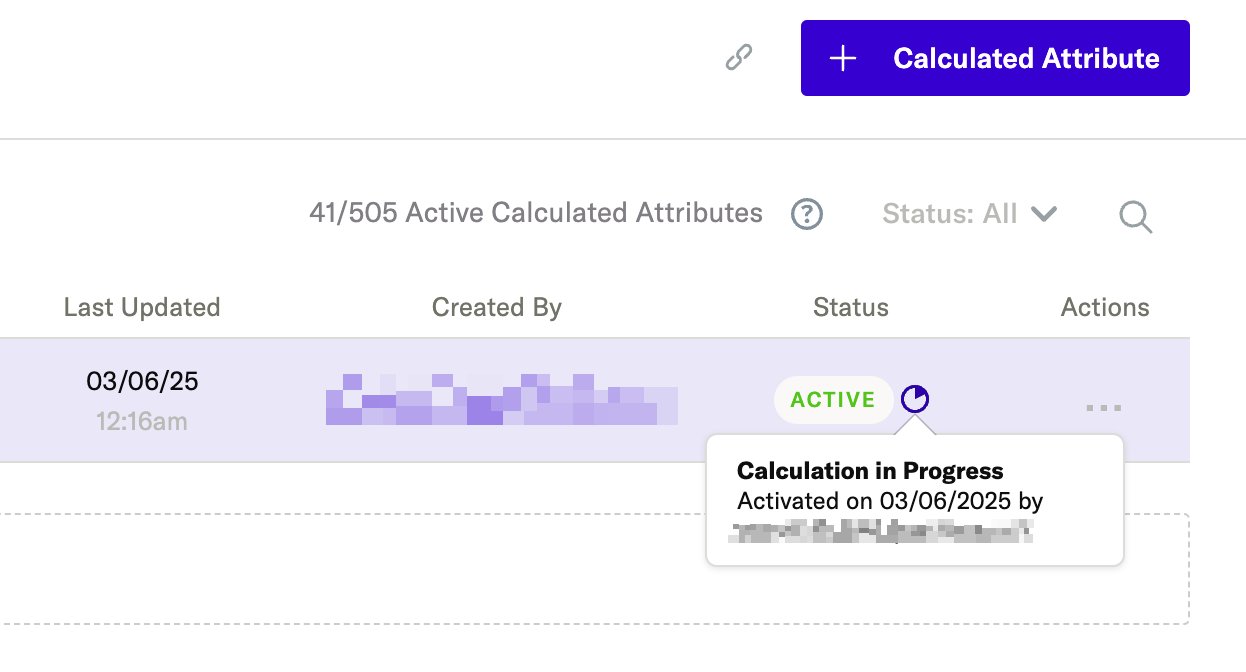 Create calculated attribute UI