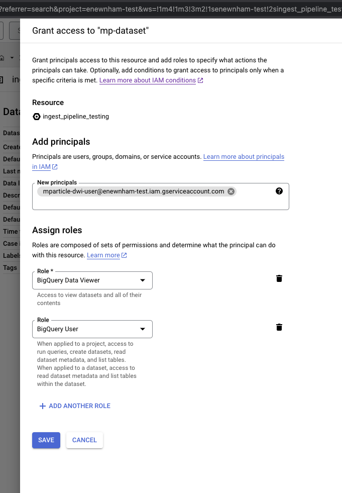 BigQuery Create Service Account