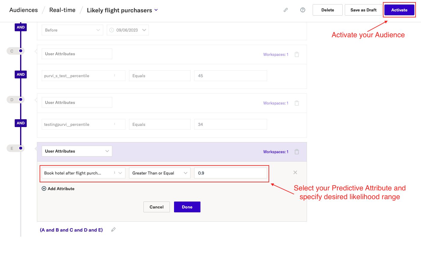 Use Predictive Attribute in campaign