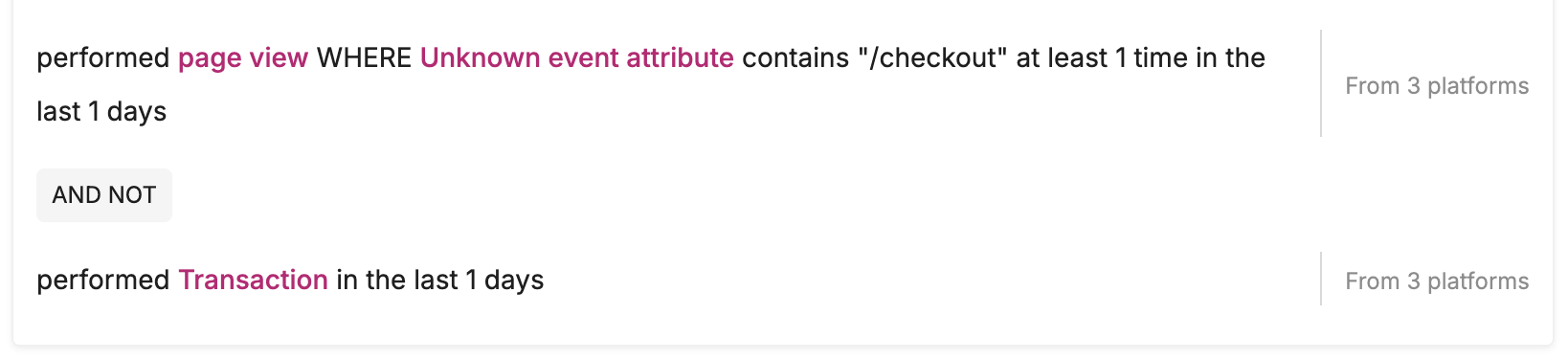 Audience criteria example