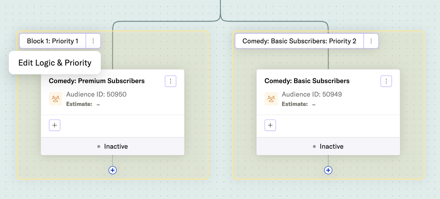 Edit Logic & Priority menu option